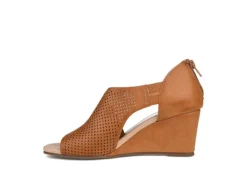 Journee Collection Womens Aretha Wedge Sandal - Cognac -bergfreunde shop US 01 102153 03