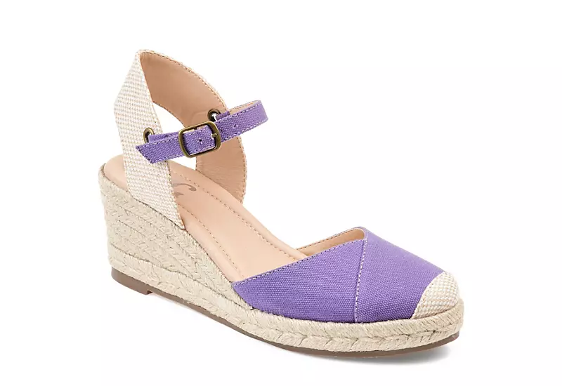 Journee Collection Womens Ashlyn Wedge Sandal - Purple 1 Journee Collection Womens Ashlyn Wedge Sandal - Purple