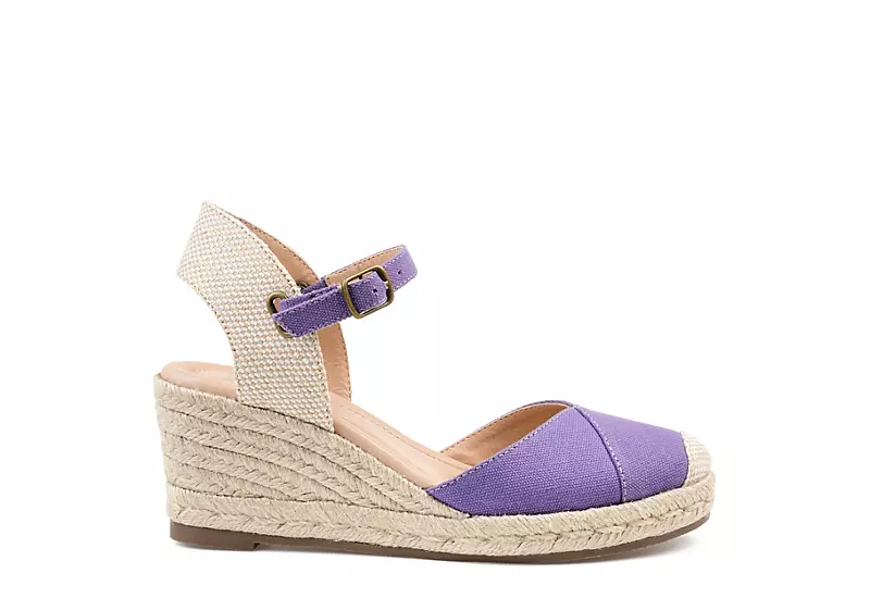 Journee Collection Womens Ashlyn Wedge Sandal - Purple 2 Journee Collection Womens Ashlyn Wedge Sandal - Purple - Image 2