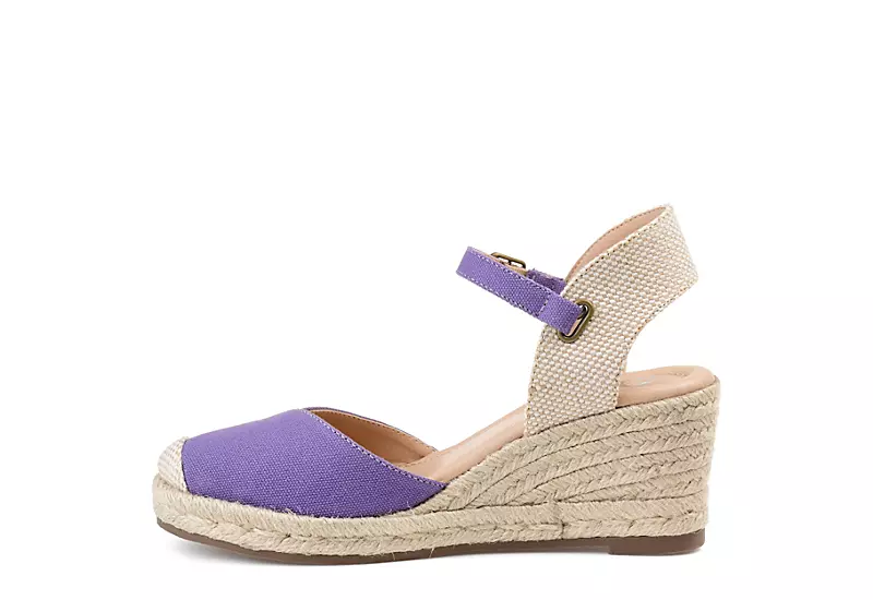 Journee Collection Womens Ashlyn Wedge Sandal - Purple 4 Journee Collection Womens Ashlyn Wedge Sandal - Purple - Image 4