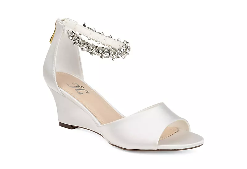 Journee Collection Womens Connor Wedge Sandal - White 1 Journee Collection Womens Connor Wedge Sandal - White
