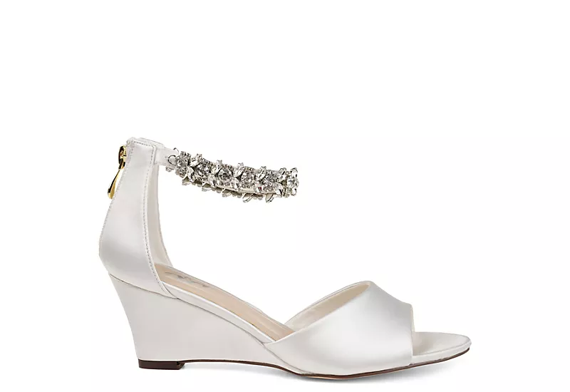 Journee Collection Womens Connor Wedge Sandal - White 2 Journee Collection Womens Connor Wedge Sandal - White - Image 2