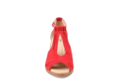 Journee Collection Womens Kedzie Wedge Sandal - Red 9 Journee Collection Womens Kedzie Wedge Sandal - Red -bergfreunde shop US 01 102268 02