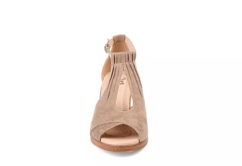 Journee Collection Womens Kedzie Wedge Sandal - Taupe 3 Journee Collection Womens Kedzie Wedge Sandal - Taupe - Image 3