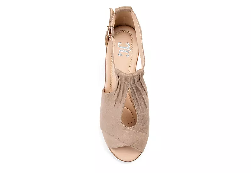 Journee Collection Womens Kedzie Wedge Sandal - Taupe 6 Journee Collection Womens Kedzie Wedge Sandal - Taupe - Image 6