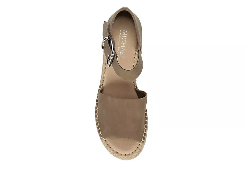Michael By Michael Shannon Womens Giulia Wedge Sandal - Taupe 6 Michael By Michael Shannon Womens Giulia Wedge Sandal - Taupe - Image 6