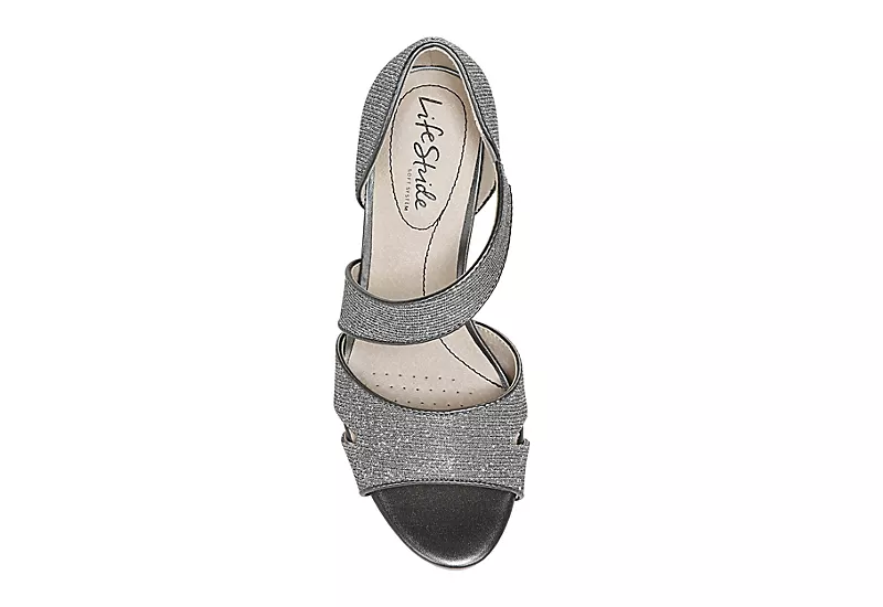 Lifestride Womens Mega Platform Sandal - Pewter 6 Lifestride Womens Mega Platform Sandal - Pewter - Image 6