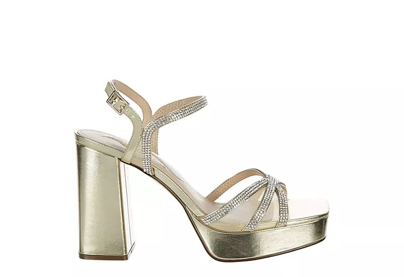 N By Nina Womens Sevyn Platform Sandal - Gold 2 N By Nina Womens Sevyn Platform Sandal - Gold - Image 2