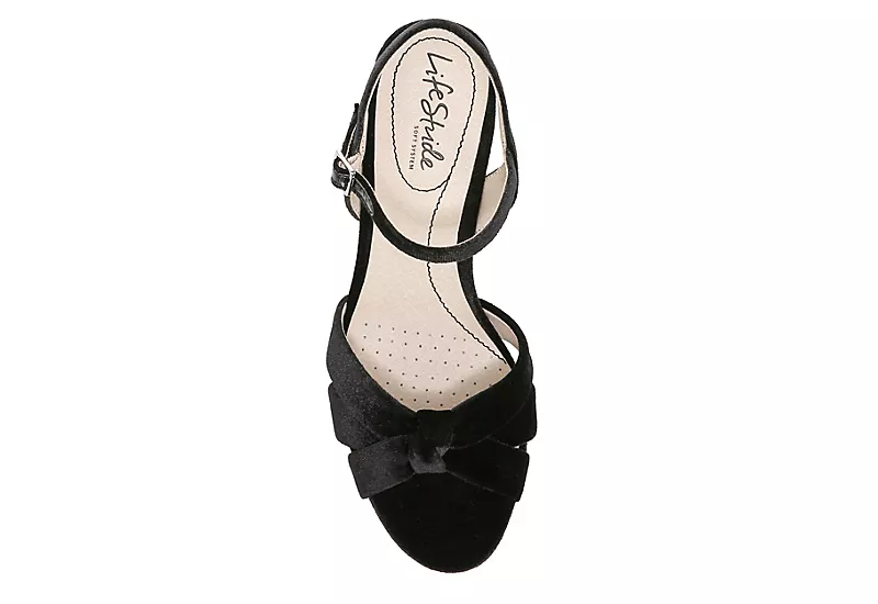 Lifestride Womens Lucky Platform Sandal - Black 6 Lifestride Womens Lucky Platform Sandal - Black - Image 6