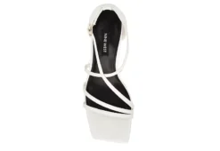 Nine West Womens Rolga Wedge Sandal - White -bergfreunde shop US 01 108884 03