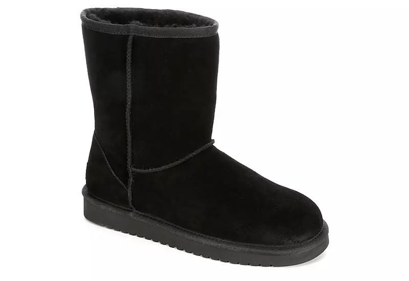 Koolaburra By Ugg Womens Koola Short Fur Boot - Black 1 Koolaburra By Ugg Womens Koola Short Fur Boot - Black