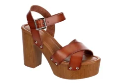 Limelight Womens April Platform Sandal - Cognac