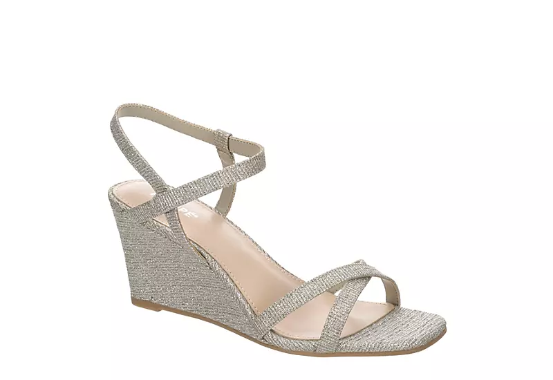 Maripe Womens Lexie Wedge Sandal - Silver 1 Maripe Womens Lexie Wedge Sandal - Silver