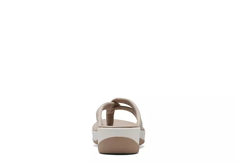 Clarks Womens Arla Kaylie Flip Flop Sandal - Sand 5 Clarks Womens Arla Kaylie Flip Flop Sandal - Sand - Image 5