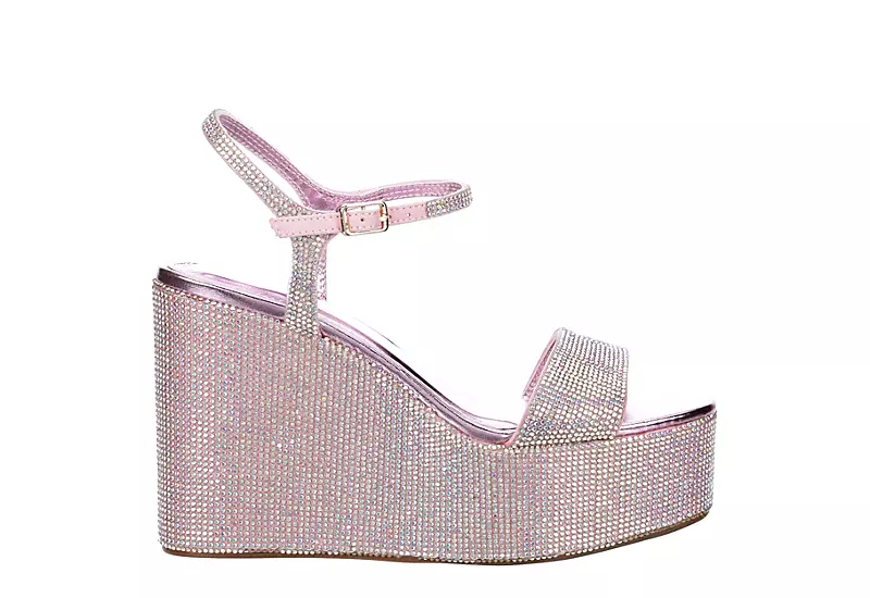 Madden Girl Womens Theo-r Wedge Sandal - Pink 2 Madden Girl Womens Theo-r Wedge Sandal - Pink - Image 2