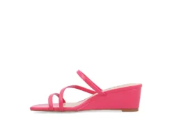 Journee Collection Womens Takarah Wedge Slip On Sandal - Pink -bergfreunde shop US 01 203887 03