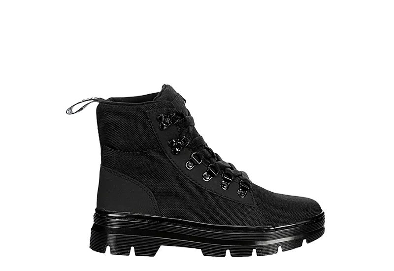 Dr. Martens Dr.martens Womens Combs Nylon Combat Boot - Black 2 Dr. Martens Dr.martens Womens Combs Nylon Combat Boot - Black - Image 2