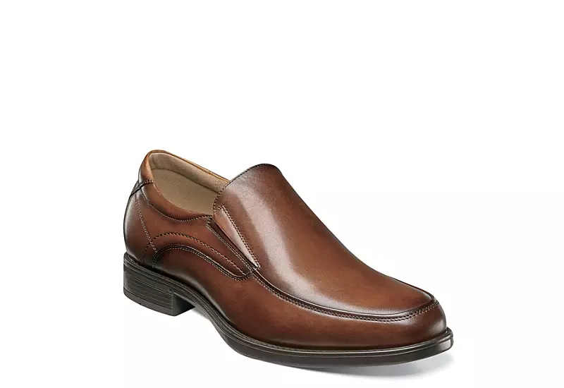 Florsheim Mens Midtown Moc Toe Slip On Oxford - Cognac 1 Florsheim Mens Midtown Moc Toe Slip On Oxford - Cognac
