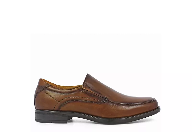 Florsheim Mens Midtown Moc Toe Slip On Oxford - Cognac 2 Florsheim Mens Midtown Moc Toe Slip On Oxford - Cognac - Image 2
