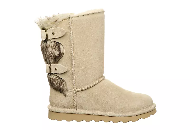 Bearpaw Womens Eloise Fur Boot - Off White 2 Bearpaw Womens Eloise Fur Boot - Off White - Image 2