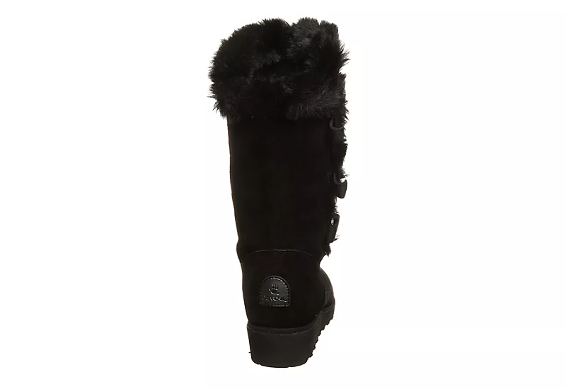 Bearpaw Womens Genevieve Fur Boot - Black 5 Bearpaw Womens Genevieve Fur Boot - Black - Image 5