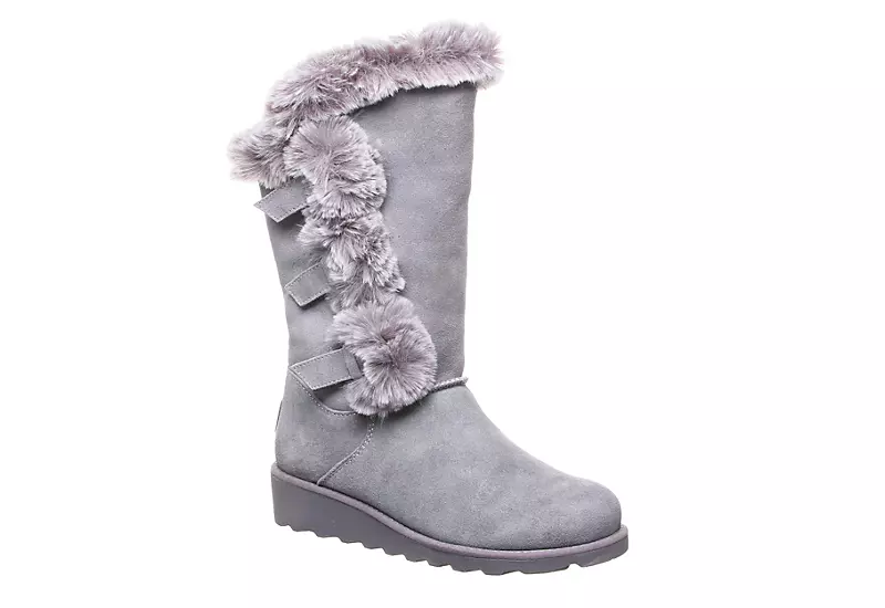Bearpaw Womens Genevieve Fur Boot - Grey 1 Bearpaw Womens Genevieve Fur Boot - Grey
