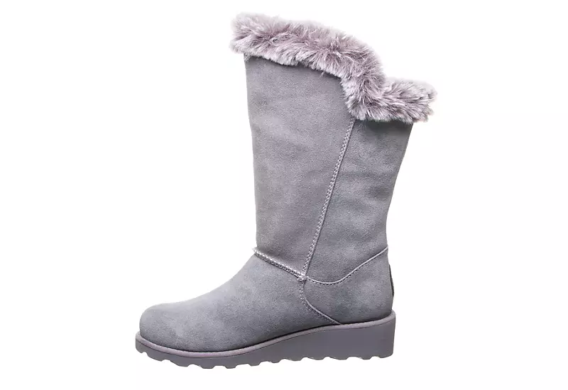 Bearpaw Womens Genevieve Fur Boot - Grey 4 Bearpaw Womens Genevieve Fur Boot - Grey - Image 4