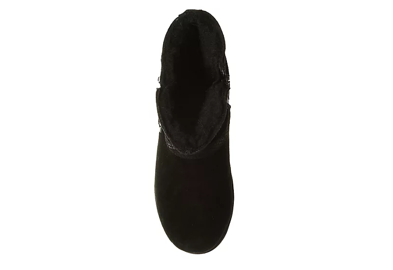 Bearpaw Womens Lucy Fur Wedge Boot - Black 6 Bearpaw Womens Lucy Fur Wedge Boot - Black - Image 6