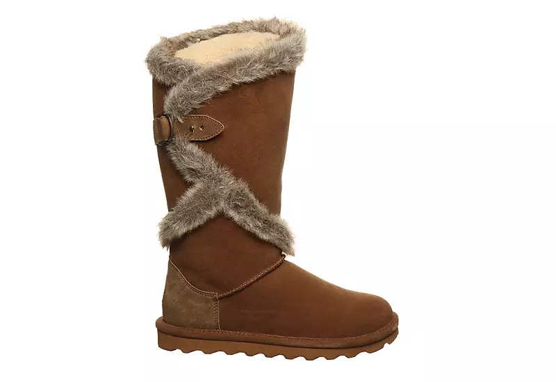 Bearpaw Womens Sheilah Fur Boot - Tan 2 Bearpaw Womens Sheilah Fur Boot - Tan - Image 2