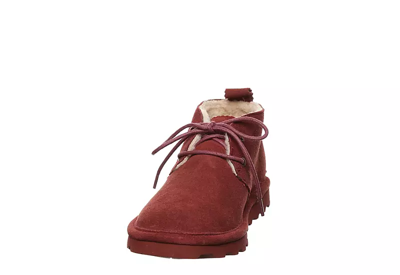 Bearpaw Womens Skye Lace-up Fur Boot - Dark Red 3 Bearpaw Womens Skye Lace-up Fur Boot - Dark Red - Image 3
