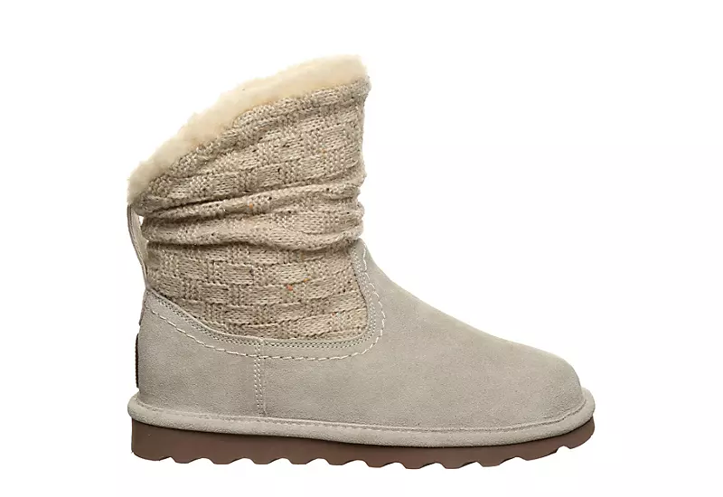 Bearpaw Womens Virginia Fur Boot - White 2 Bearpaw Womens Virginia Fur Boot - White - Image 2