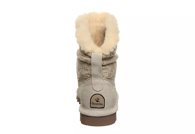 Bearpaw Womens Virginia Fur Boot - White 5 Bearpaw Womens Virginia Fur Boot - White - Image 5