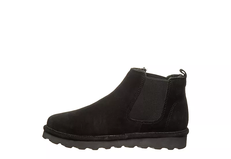 Bearpaw Womens Drew Short Fur Boot - Black 3 Bearpaw Womens Drew Short Fur Boot - Black - Image 3