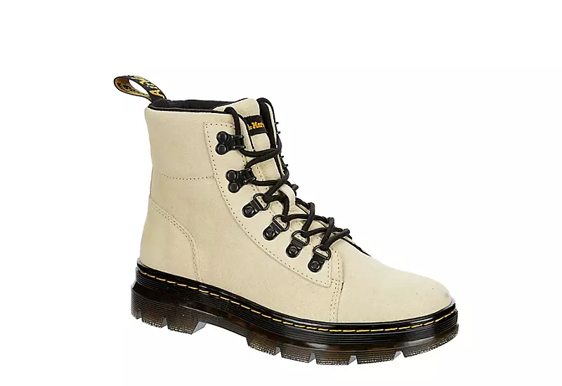 Dr. Martens Dr.martens Womens Combs Suede Combat Boot - Off White 1 Dr. Martens Dr.martens Womens Combs Suede Combat Boot - Off White