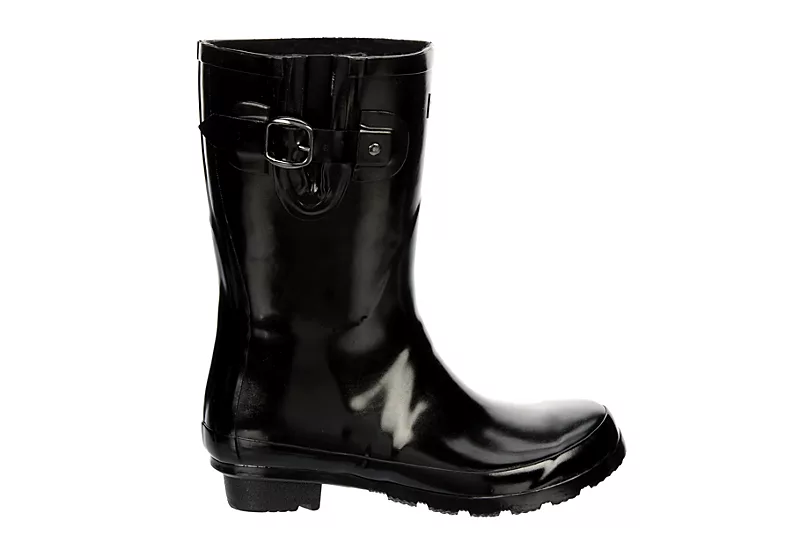 London Fog Womens Piccadilly Rain Boot - Black 2 London Fog Womens Piccadilly Rain Boot - Black - Image 2