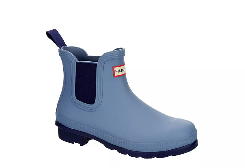 Hunter Boots Llc Womens Original Chelsea Rain Boot - Blue 1 Hunter Boots Llc Womens Original Chelsea Rain Boot - Blue