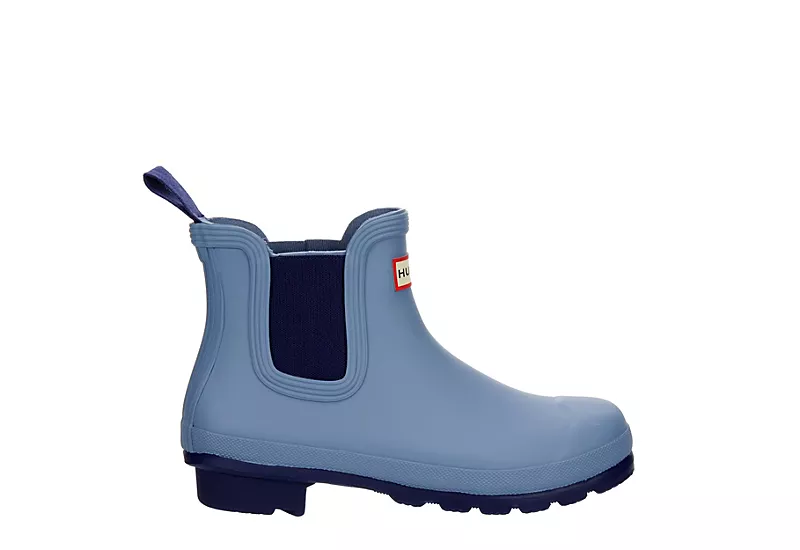Hunter Boots Llc Womens Original Chelsea Rain Boot - Blue 2 Hunter Boots Llc Womens Original Chelsea Rain Boot - Blue - Image 2