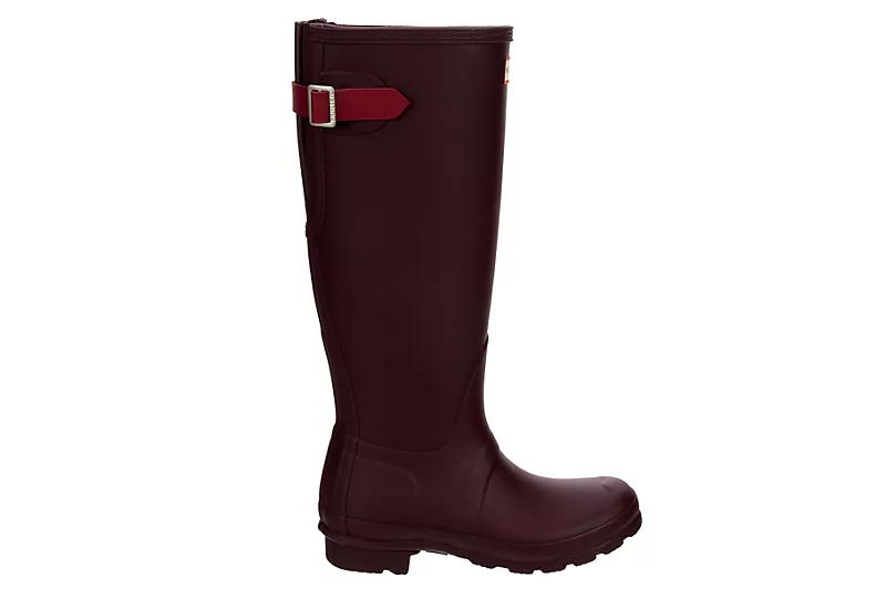 Hunter Boots Llc Womens Original Back Adj Rain Boot - Dark Red 2 Hunter Boots Llc Womens Original Back Adj Rain Boot - Dark Red - Image 2