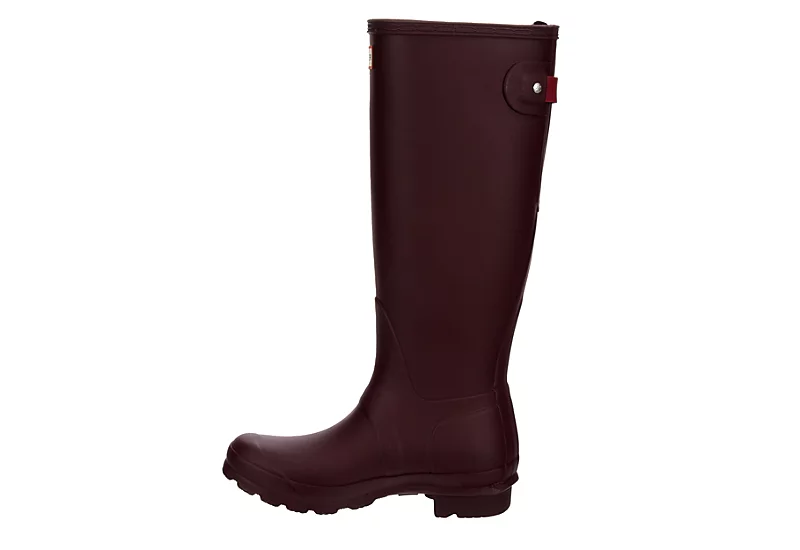 Hunter Boots Llc Womens Original Back Adj Rain Boot - Dark Red 4 Hunter Boots Llc Womens Original Back Adj Rain Boot - Dark Red - Image 4