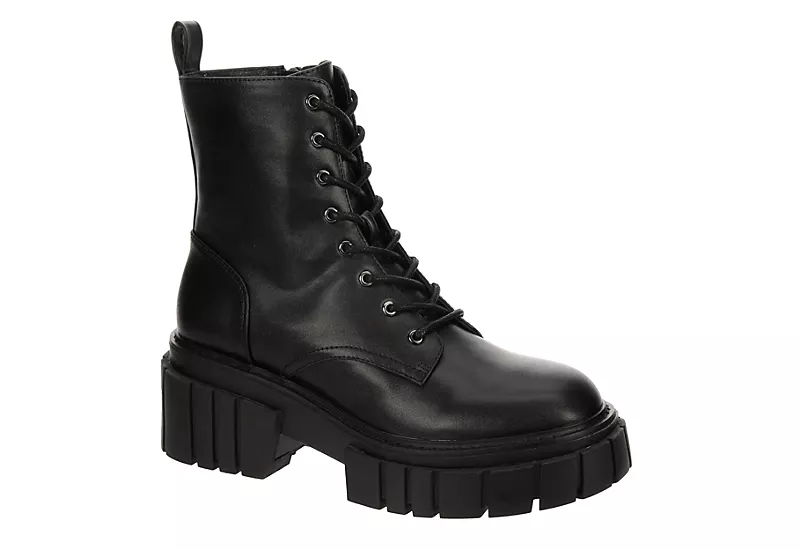 Madden Girl Womens Philly Lace Up Boot - Black 1 Madden Girl Womens Philly Lace Up Boot - Black