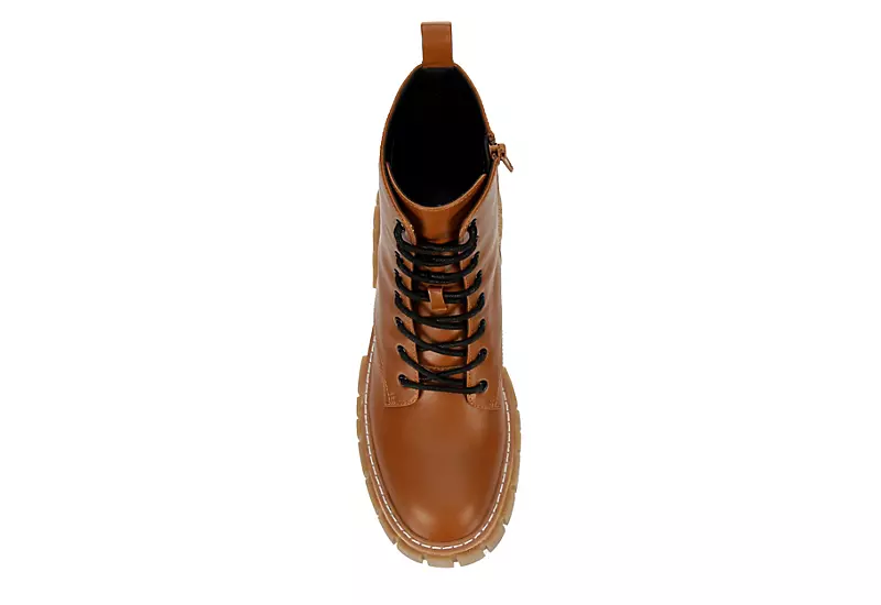 Madden Girl Womens Philly Lace Up Boot - Cognac 6 Madden Girl Womens Philly Lace Up Boot - Cognac - Image 6
