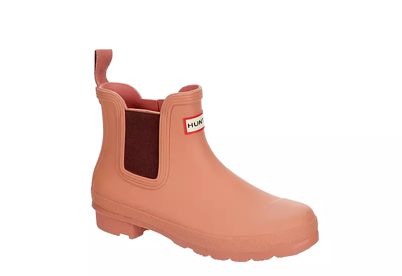 Hunter Boots Llc Womens Original Chelsea Rain Boot - Pink 1 Hunter Boots Llc Womens Original Chelsea Rain Boot - Pink