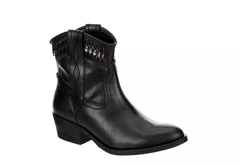 Michael By Michael Shannon Womens Daisy Western Boot - Black 1 Michael By Michael Shannon Womens Daisy Western Boot - Black