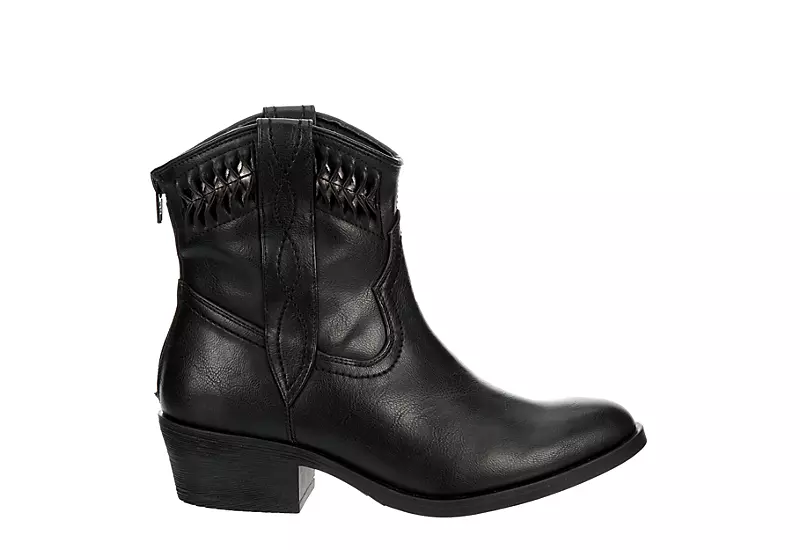 Michael By Michael Shannon Womens Daisy Western Boot - Black 2 Michael By Michael Shannon Womens Daisy Western Boot - Black - Image 2