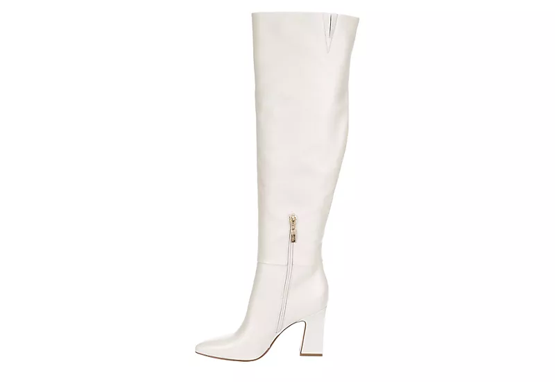 Michael By Michael Shannon Womens Camille Wide Calf Over The Knee Boot - Off White 4 Michael By Michael Shannon Womens Camille Wide Calf Over The Knee Boot - Off White - Image 4
