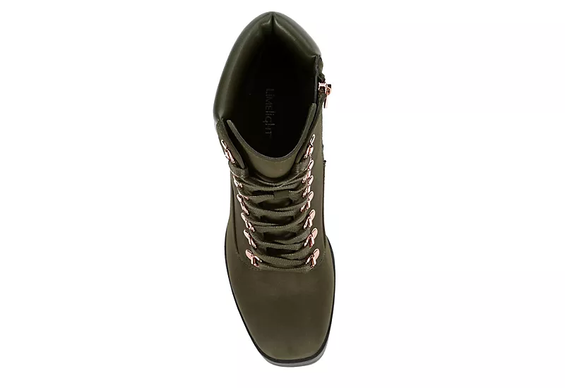 Limelight Womens Halle Lace-up Boot - Olive 6 Limelight Womens Halle Lace-up Boot - Olive - Image 6