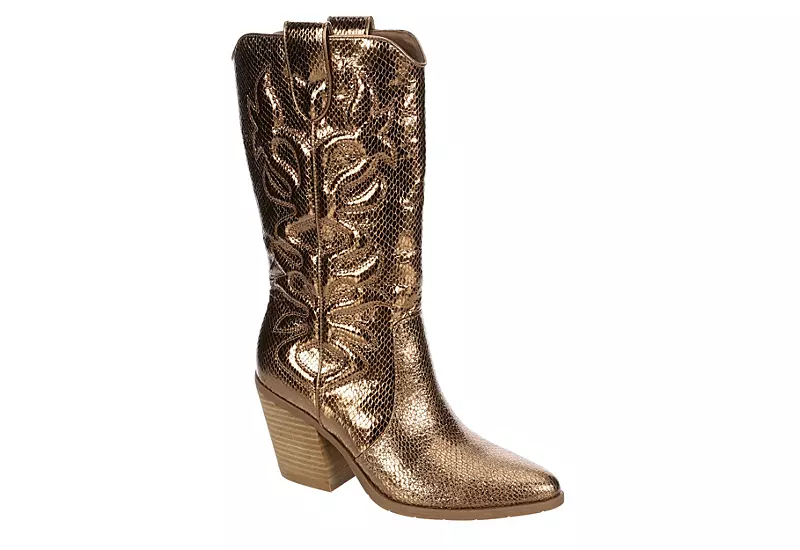 Michael By Michael Shannon Womens Faith Western Boot - Bronze 1 Michael By Michael Shannon Womens Faith Western Boot - Bronze