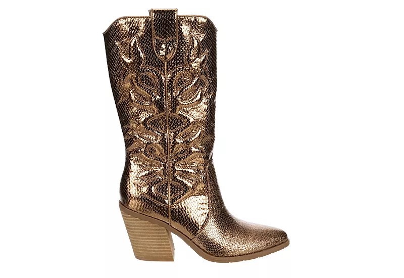 Michael By Michael Shannon Womens Faith Western Boot - Bronze 2 Michael By Michael Shannon Womens Faith Western Boot - Bronze - Image 2