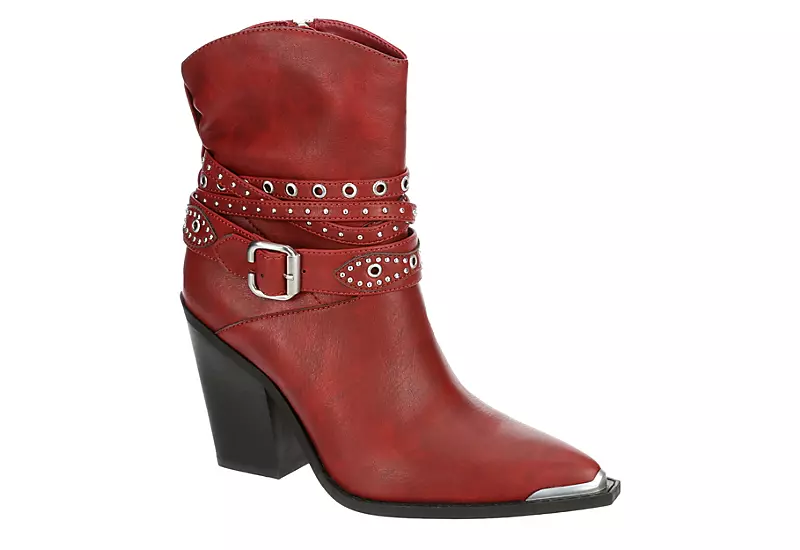 Michael By Michael Shannon Womens Dottie Western Boot - Red 1 Michael By Michael Shannon Womens Dottie Western Boot - Red
