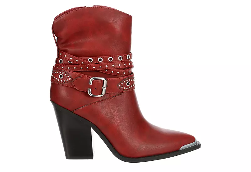 Michael By Michael Shannon Womens Dottie Western Boot - Red 2 Michael By Michael Shannon Womens Dottie Western Boot - Red - Image 2